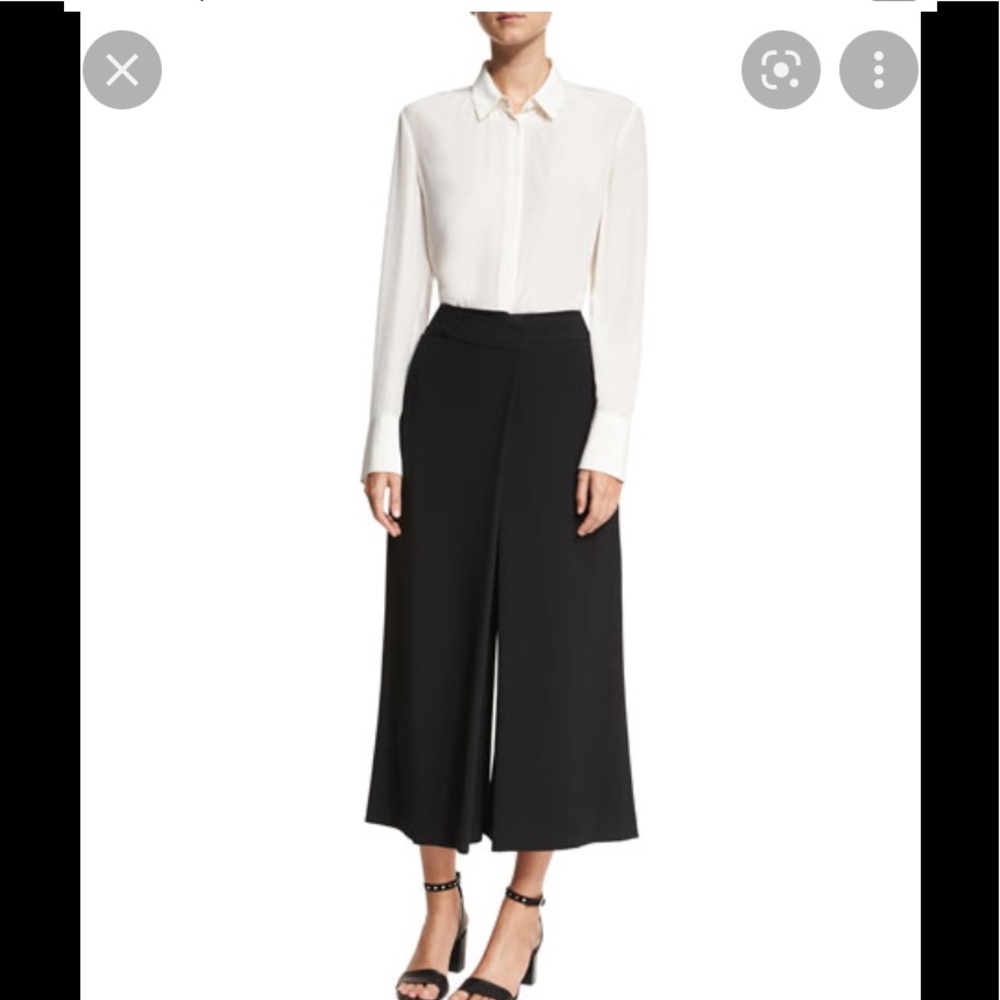 RAG & BONE BLACK LOMAND WIDE LEG CROP PANTS EUC SIZE 6